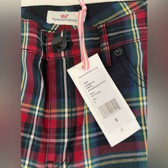 Vineyard Vines Sm Sz 6 Tartan Plaid High Rise Jolly Stretch Slim Cotton NWT - Picture 12 of 17